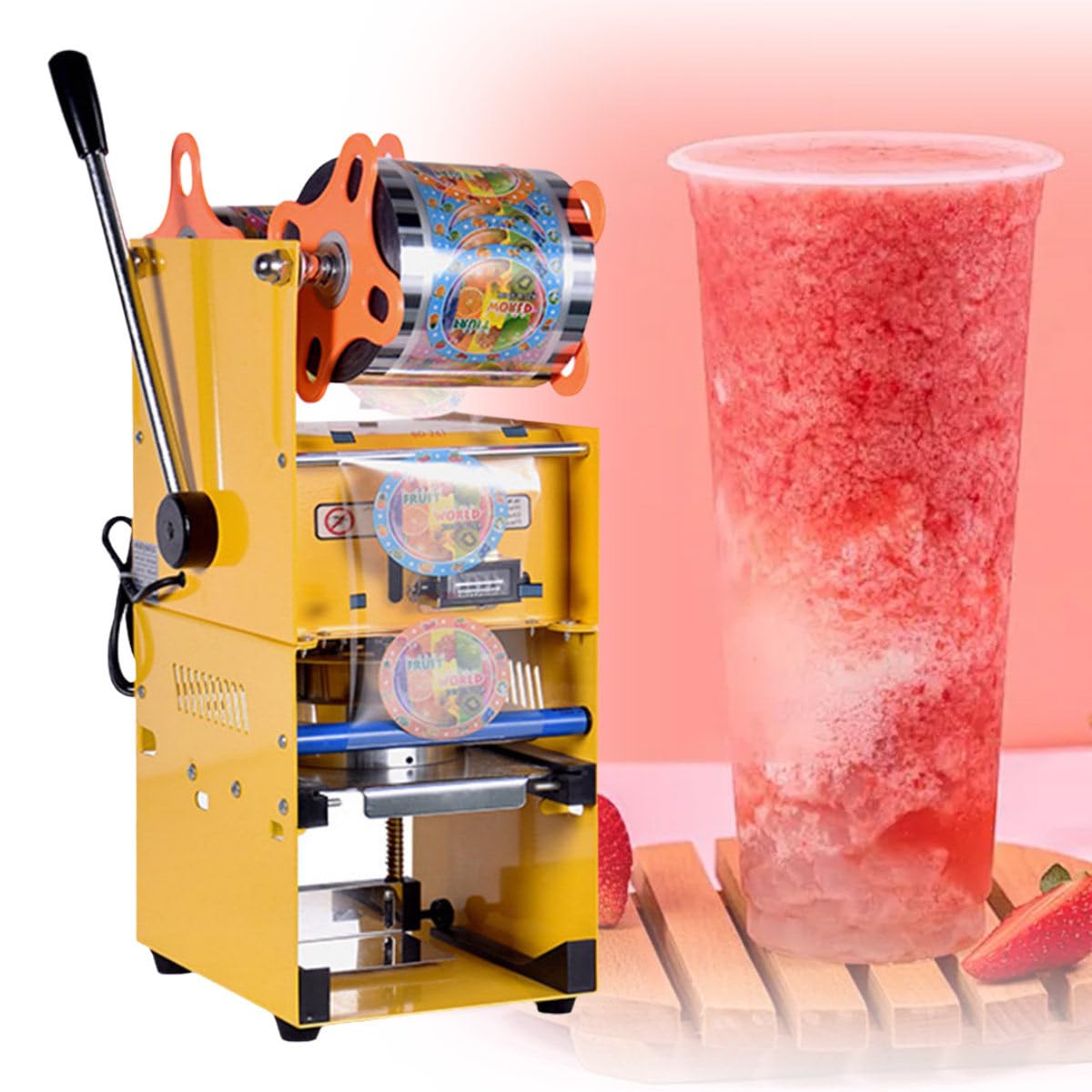 AYCDL Manual Tea Cup Sealer Machine,Milk Tea Cup Sealer Machine, Commercial Bobas Cup Sealer, For Bubble Milk Tea Coffee