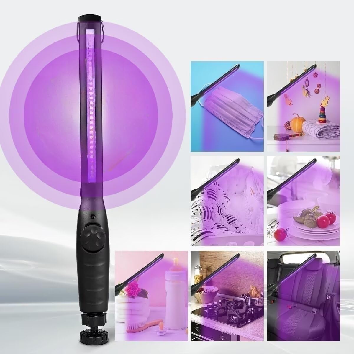 ZKX UV Desinfektions lampe Tragbar - UVC-Lampe mit USB-C Ladung, Keimtötende Lampe für 99,9% Bakterien in Haushalt, Hotel, Auto & Reise