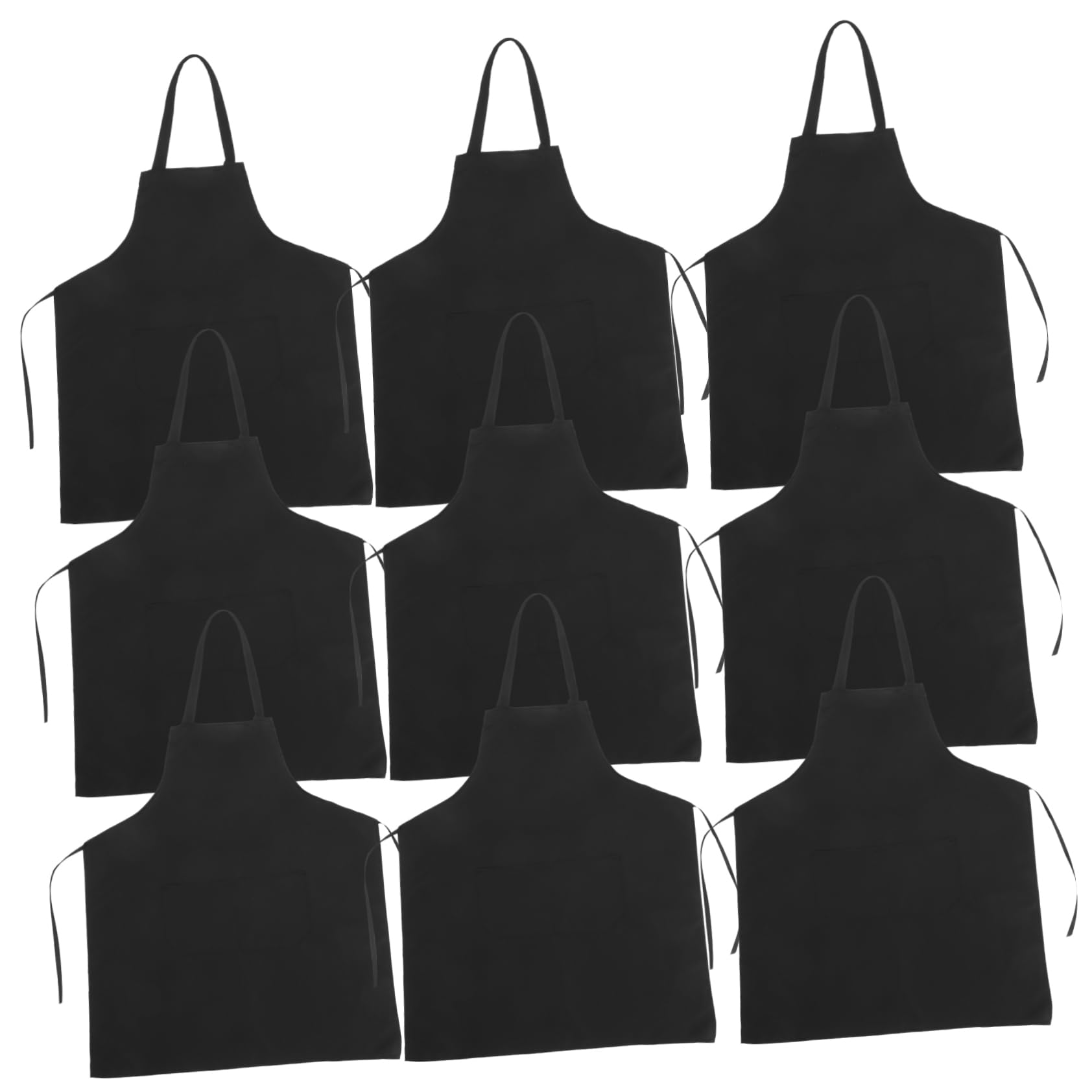 LIFKOME Tissu Tablier 10 Pièces Grosse Poche Noir Cuisine