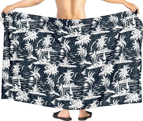 HAPPY BAY Men's Pareo Sarong Wraps Bath Swim4