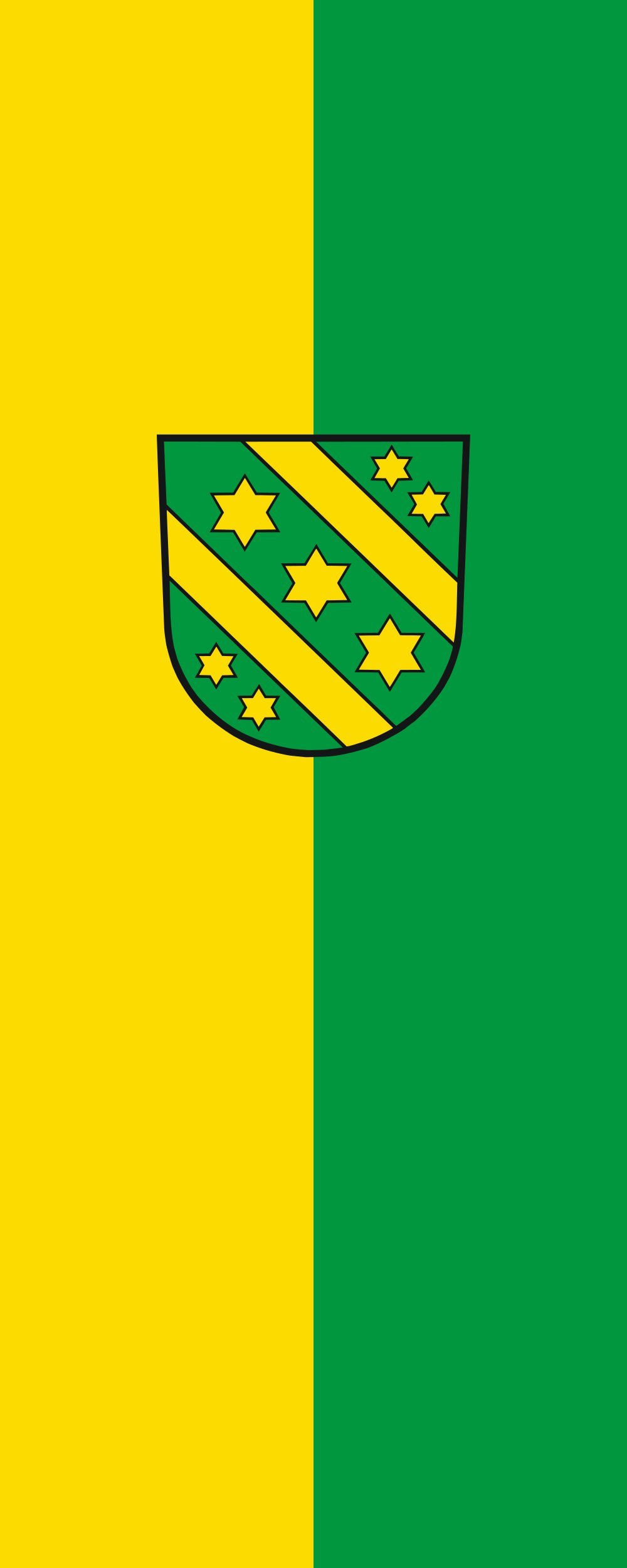 Drapeau Reutlingen pour mât extérieur pavillon de jumelage franco allemand