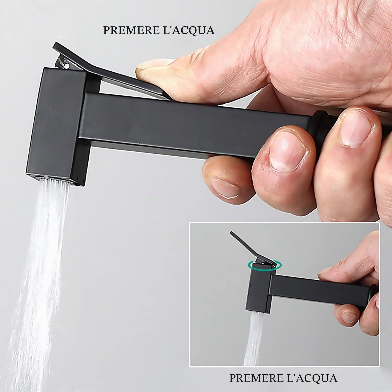 Doccetta per bidet, supporto da parete per WC in ottone