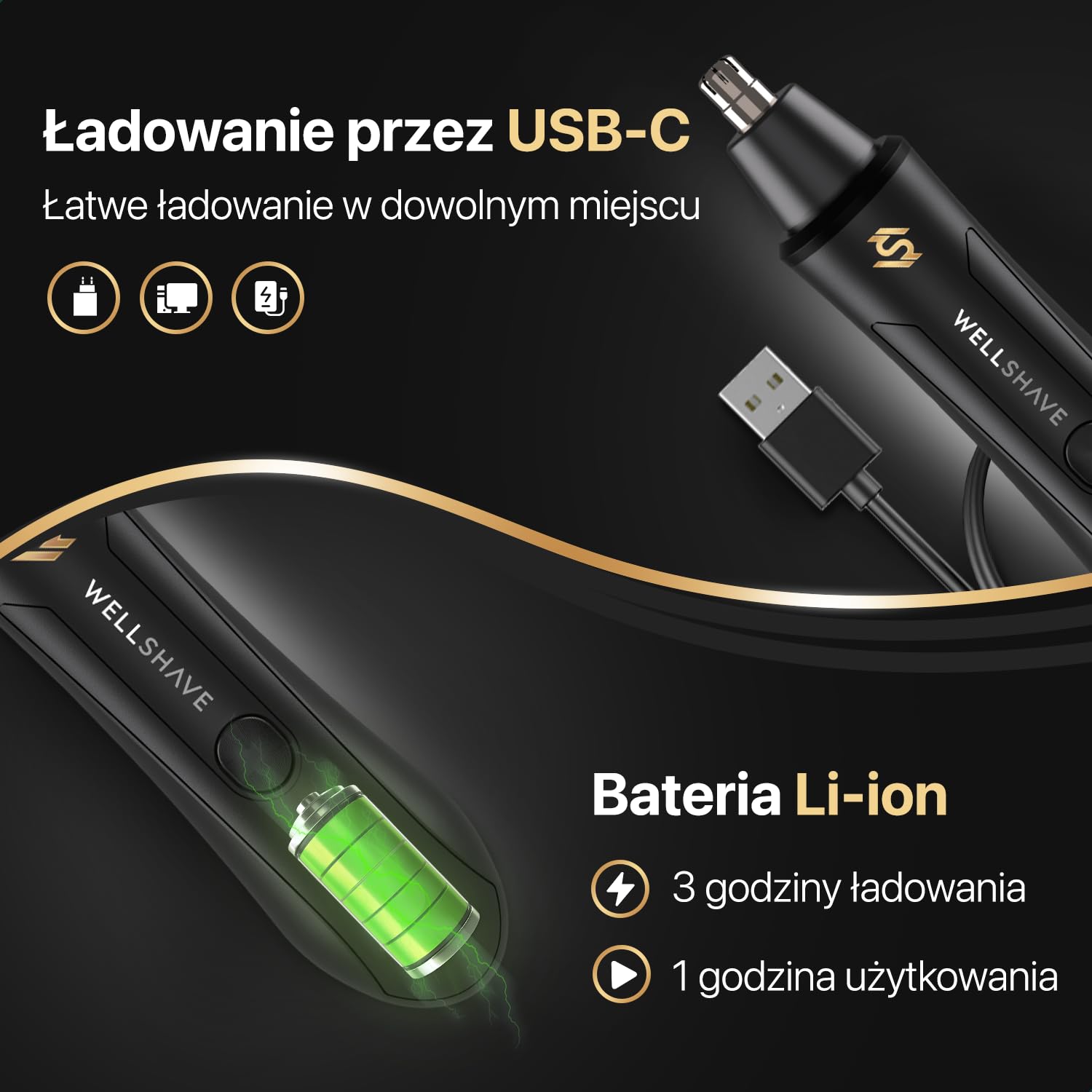 Neustrimmer Basic - Przycinarka do włosów do brwi i uszu