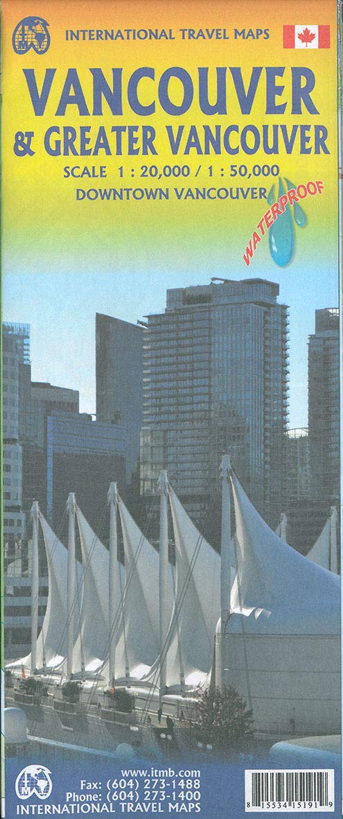 Vancouver & Greater Vancouver itm r/v (r) wp scale: 1/20-1/50: Downtown Vancouver 1 : 13 000, Index of Streets, Index of Points of Interests