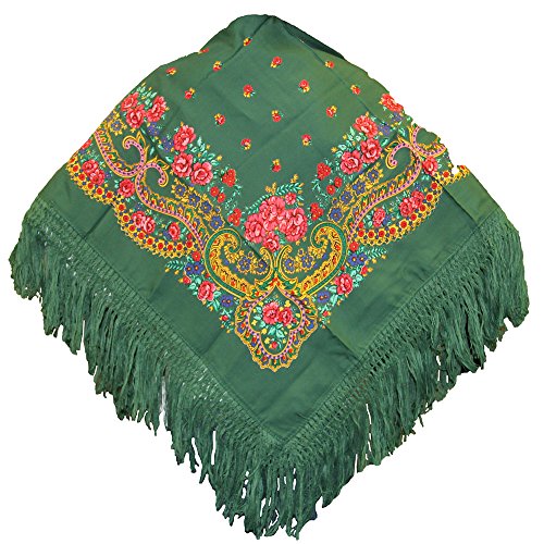 Portuguese Folklore Regional Head Half Scarf Shawl with Fringe