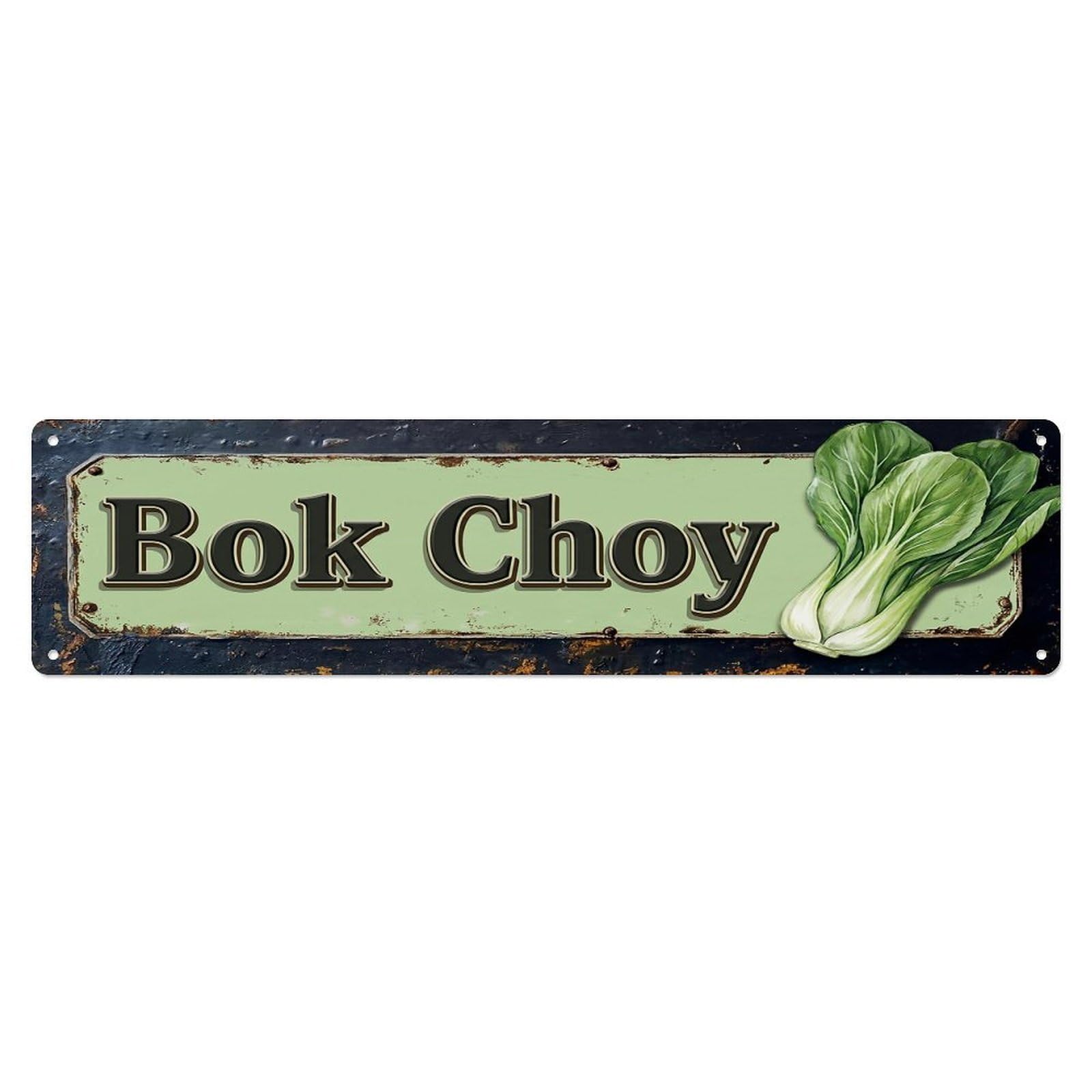 Vintage Bok Choy Tender Farmhouse Metal Tin Sign