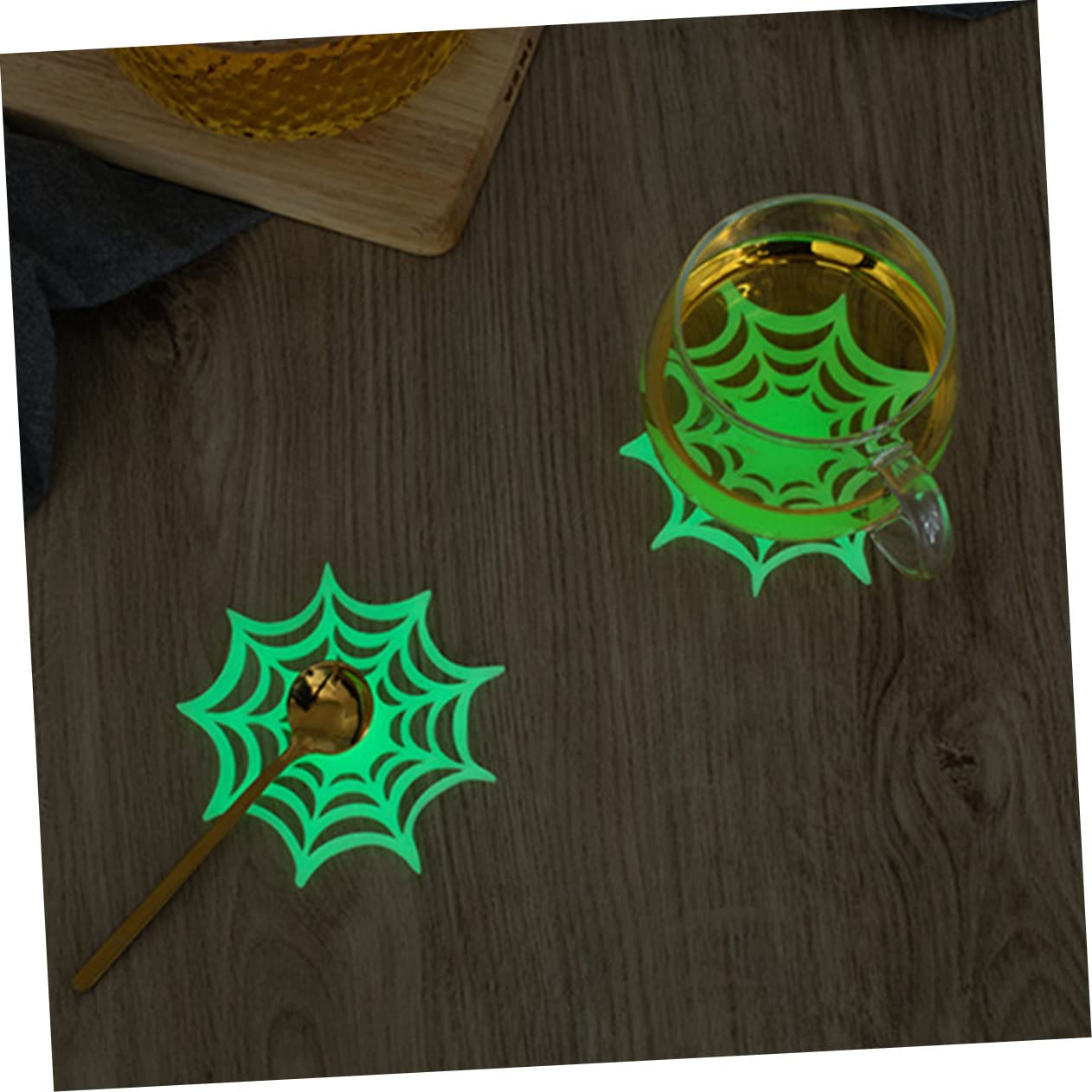 PRETYZOOM 36 Piezas Agarradera De Tela De Araña Accesorios Góticos Titular De La Olla Caliente Tapete para Platos Calientes Estera De La Taza De Bebida Posavasos con Soporte Gel De Sílice
