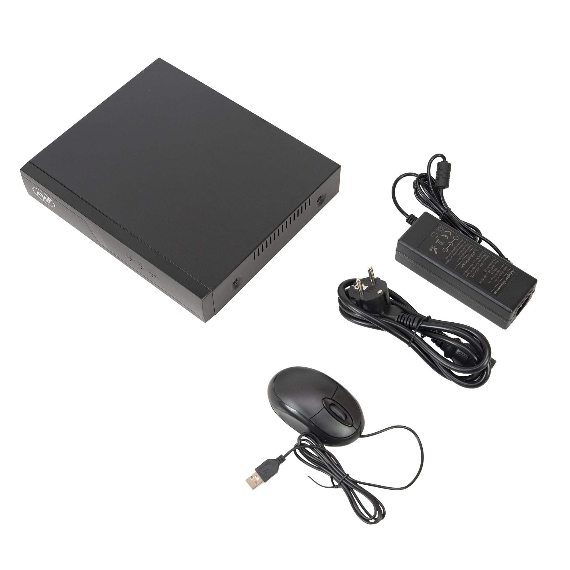 POE NVR PNI House IP710J, 10 canali 4K 8MP, 4 canali POE, sì, 6 canali IP, nero