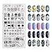 Mr. Fox Nail Print Board Set Graffiti Star Marble Pattern Bark Pattern Lace Abstract Pattern Art DIY hot Stamping Template