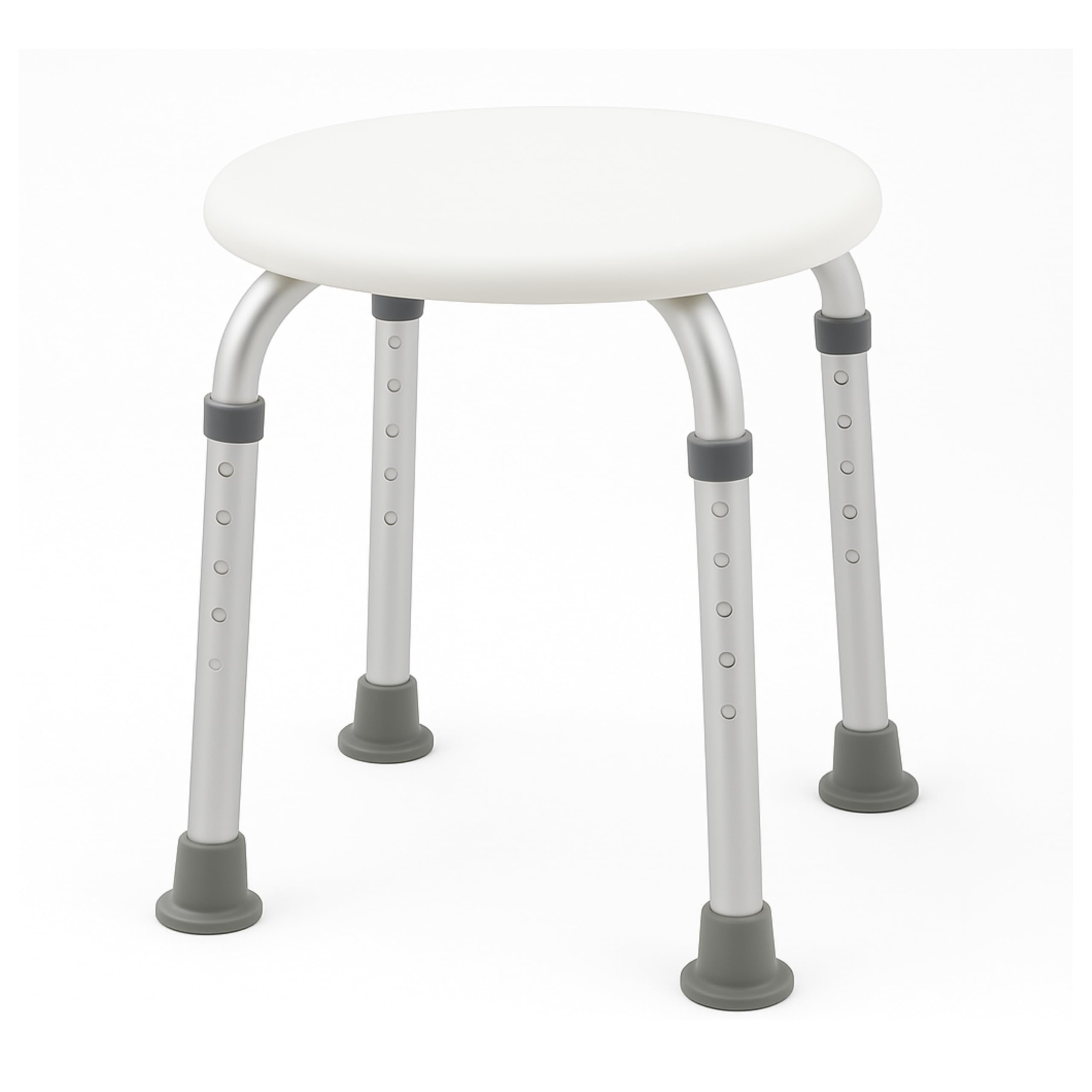 Mobiclinic®, Taburete de Baño, de Ducha, Aluminio y PVC, Altura Regulable, Faro, Conteras Antideslizantes, Ligero, hasta 100kg, para Personas Mayores, Movilidad Reducida