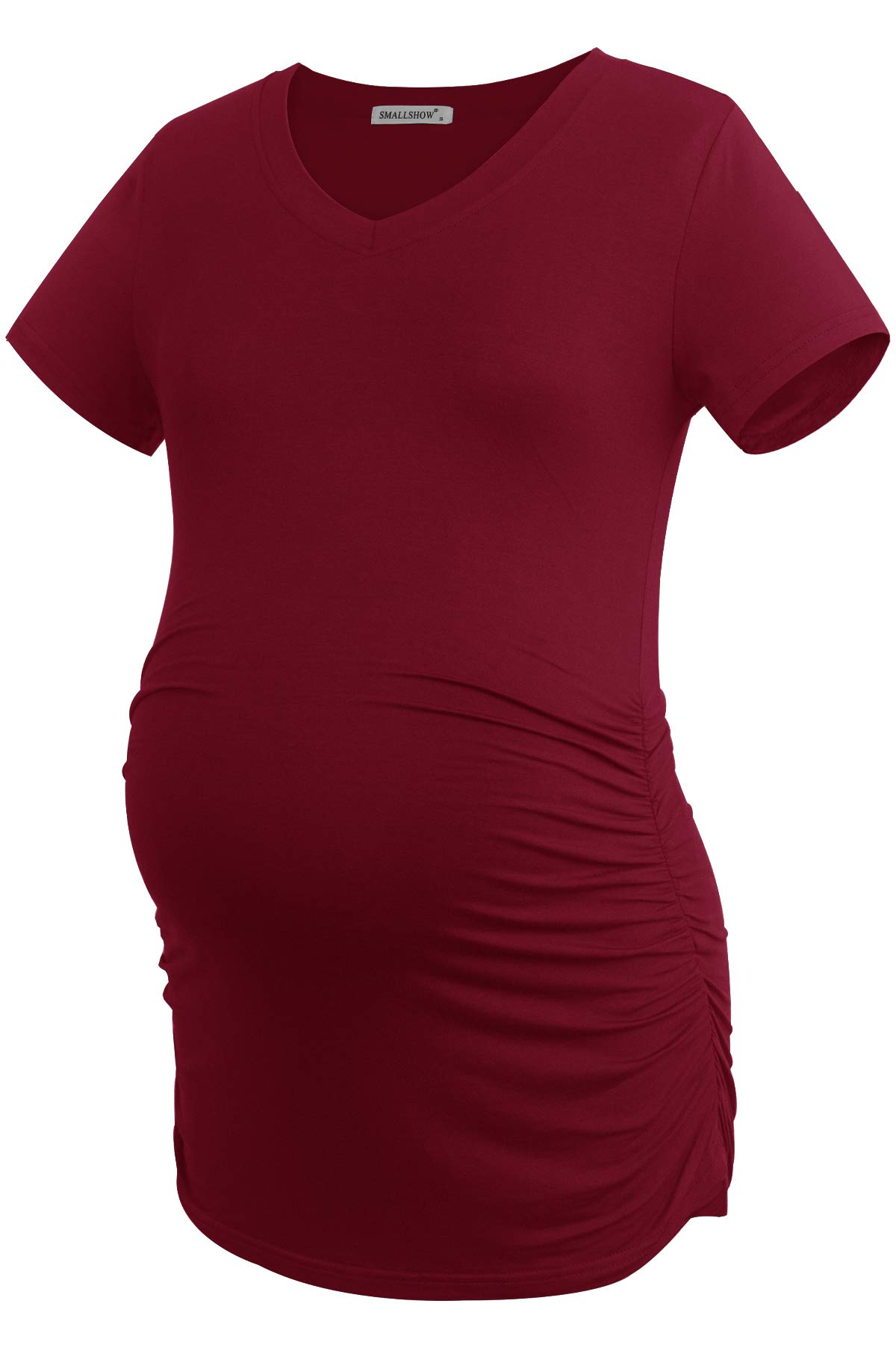 Smallshow - Camiseta de maternidad con cuello en V para mujer - - Medium
