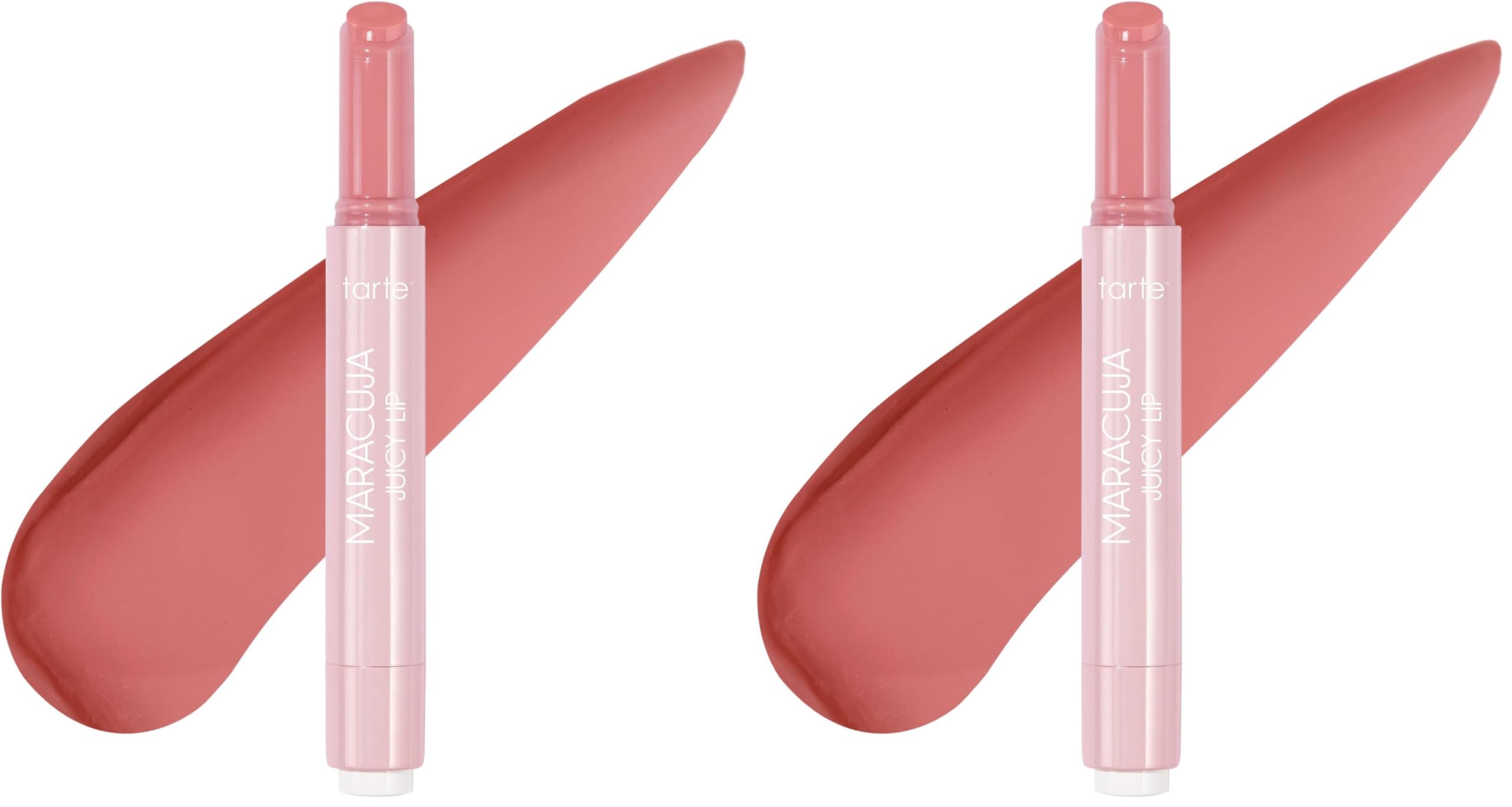 tarte maracuja juicy lip balm gloss – Hydrating & Nourishing Lip Gloss Balm with Vitamin E, Vegan & Cruelty-Free rose Full Size (Pack of 2)