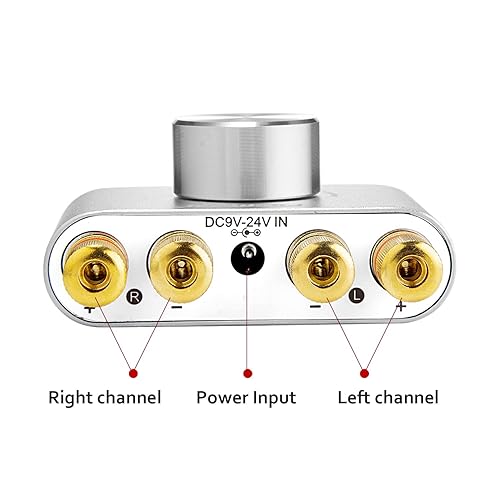 Miniatura 2 de Facmogu Silver F900S Mini amplificador de potencia Bluetooth 5.0 80 W + 80 W, receptor de audio digital estéreo inalámbrico de alta fidelidad con