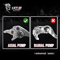 Vista 7 de MZS Palancas de embrague y de freno, para motocicleta, negras, ajustables, cortas