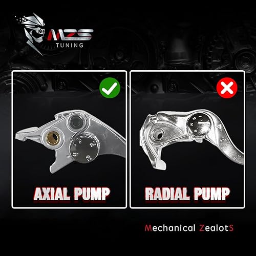 Vista 7 de MZS Palancas de embrague y de freno, para motocicleta, negras, ajustables, cortas