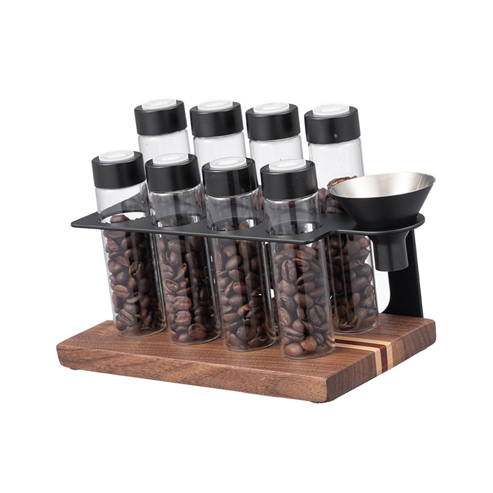 Carotoe E Caroto Wood Glass Coffe Canister Featuring Anti Oxidation Vent Technology And Portabl Kitchen Storag Designs Decorativ Kitchen Storag Jar