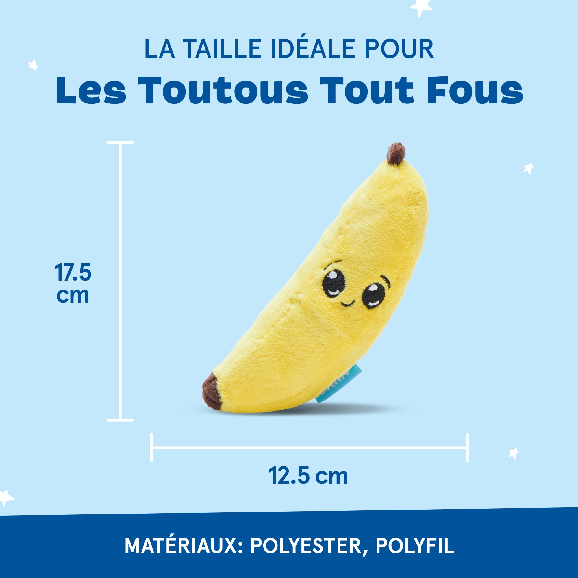 Barkbox Jouet interactif 2 en 1 en Peluche pour Chien – Jouet Anti-déchirure pour Chiens et Chiots – Jouet couineur Stimulant | Bananes (Petit)