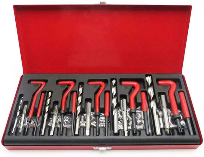SUNROAD 131pcs Professional Stripped Thread Repair Kit Replacement for