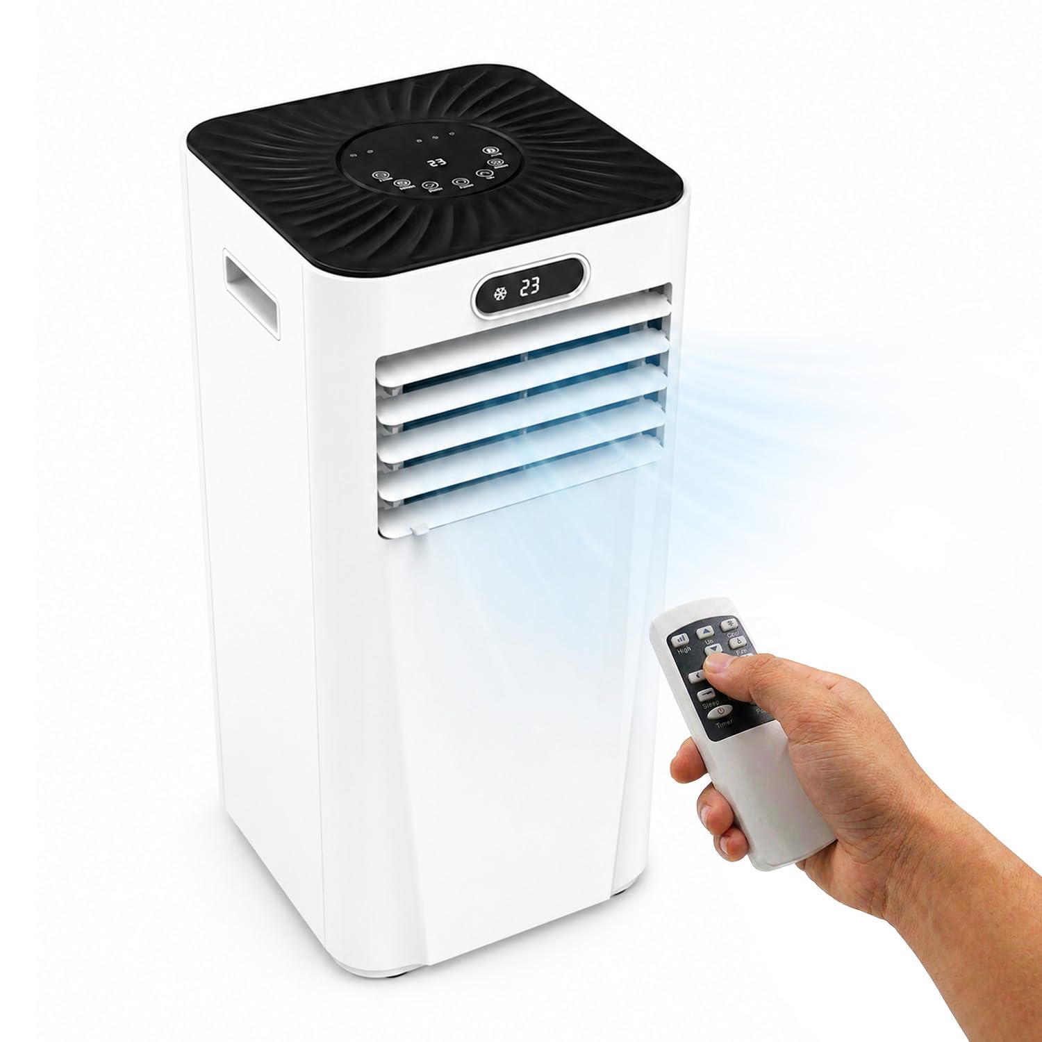 Wintem Nuvelle A010L Climatiseur Portable 9000 BTU Wi-Fi – Climatiseur Portable Chaud/Froid Classe A, Surface 18 m², Minuterie, Contrôle Smartphone, Silencieux