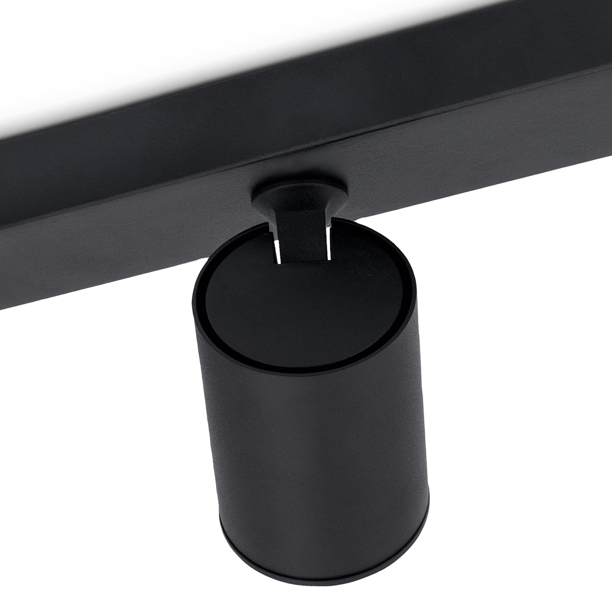 linovum TENJO Deckenlampe dimmbar schwarz schwenkbar mit 3x LED Leuchtmittel GU10 6W warmweiß - Küchenlampe Spotbar 3 flammig