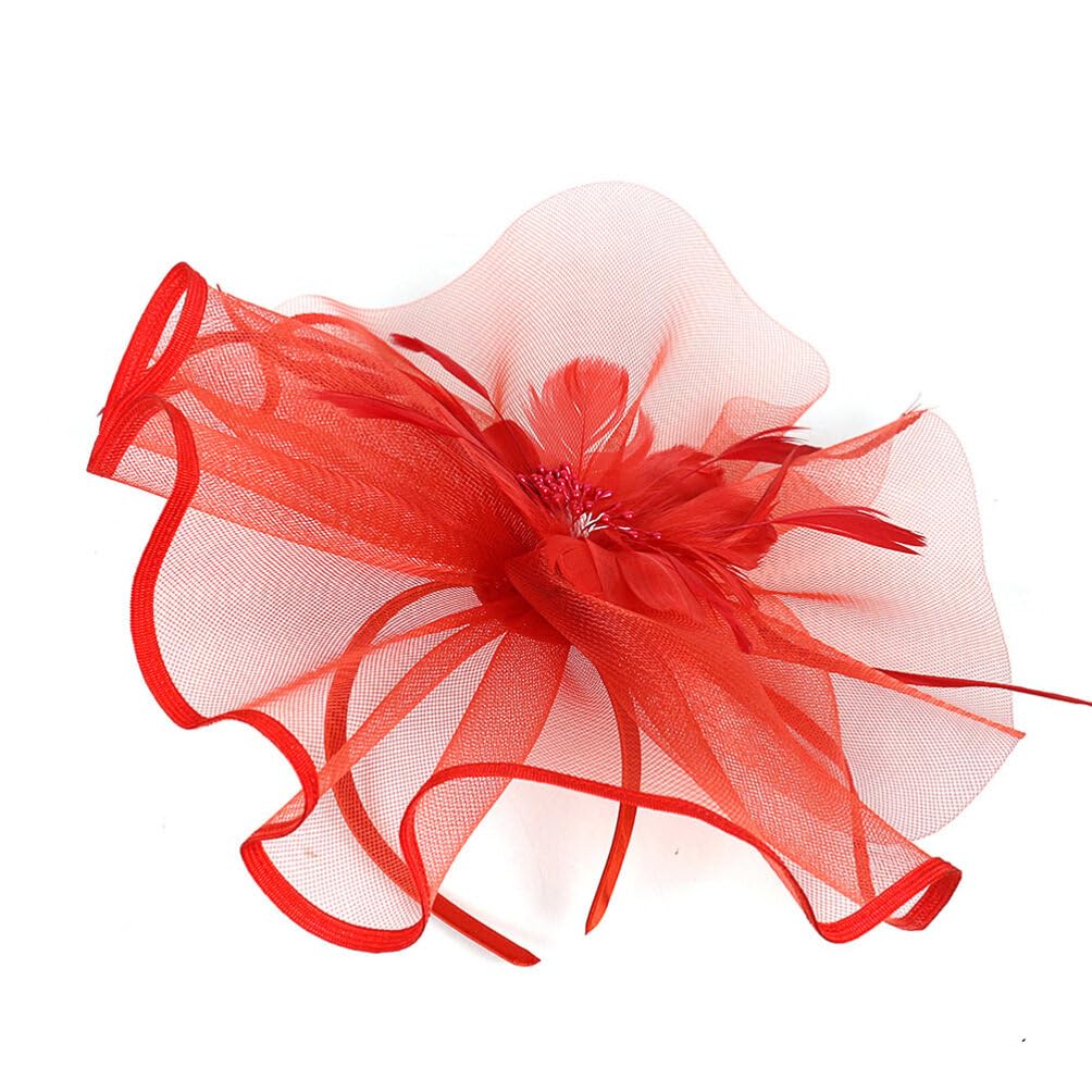 Fascinator da sposa in sinamay e piume color pervinca