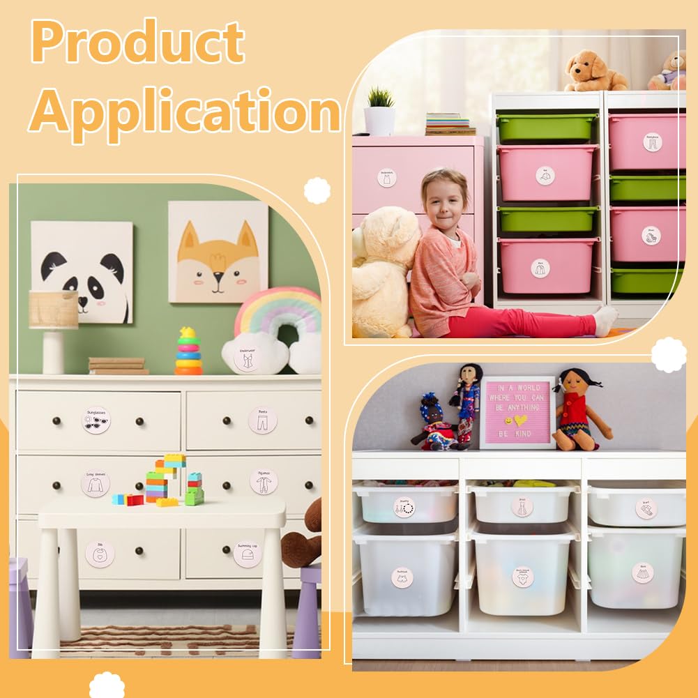 BENECREAT 30 étiquette Décorative En Bois 30 Style D'Étiquettes De Rangement Pour Vêtements Pour La Décoration De La Chambre D'Enfant La Salle De Jeux Et L'Organisation De La Chambre (6 Cm
