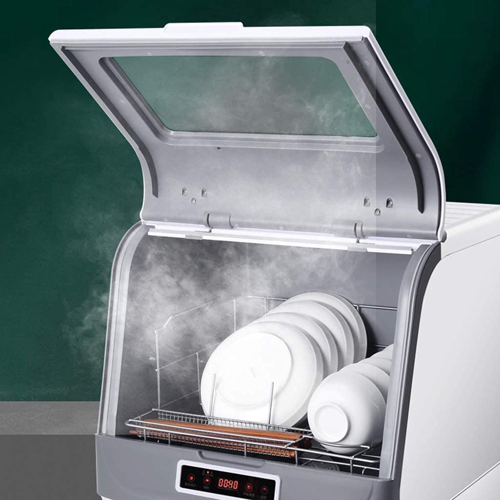 Lavastoviglie completamente automatica per uso domestico piccola lavastoviglie da tavolo non è necessario installare una lavastoviglie autonoma 3 programmi di pulizia intelligenti (colore: bianco