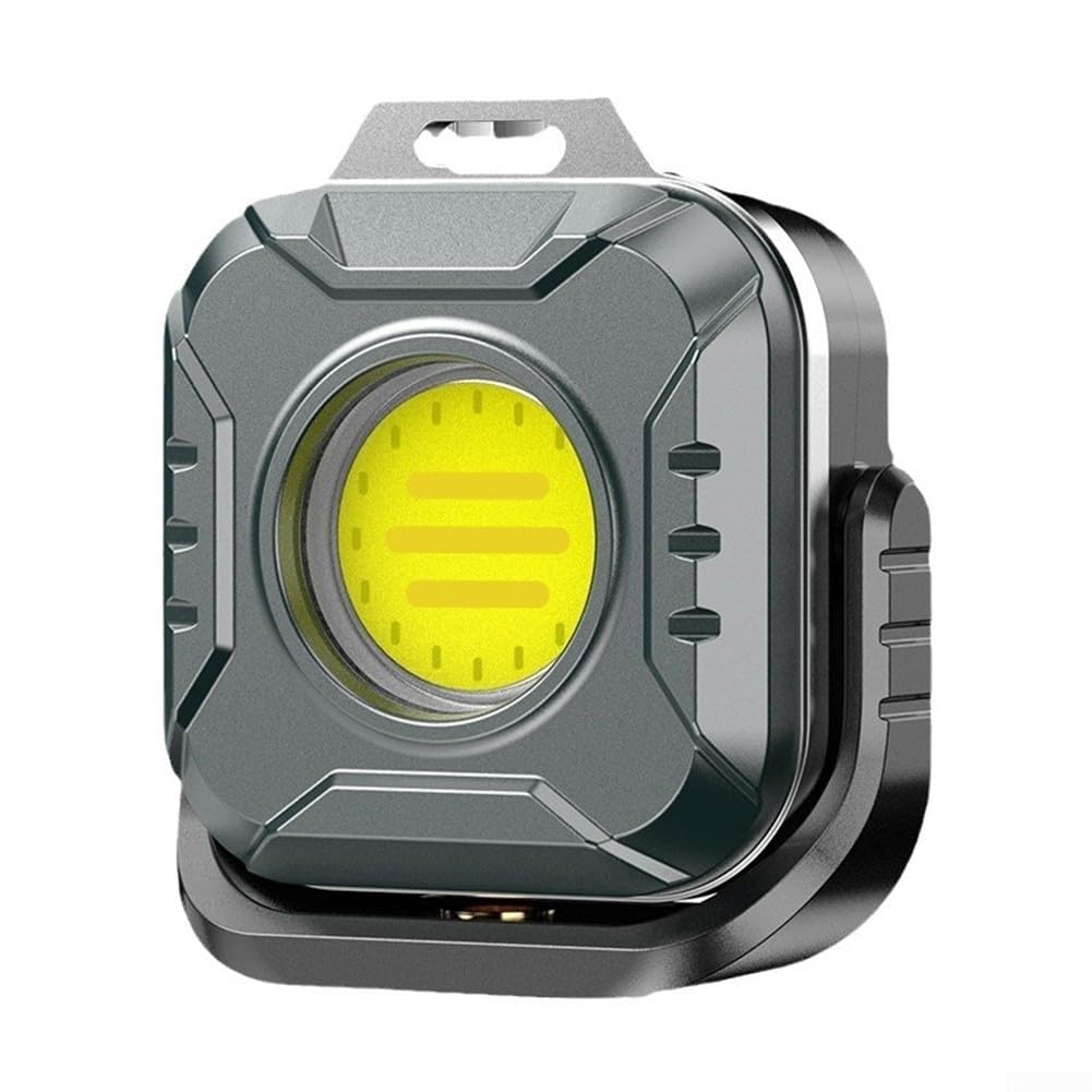 COB LED lámpara de camping con base magnética, luz de trabajo de atenuación continua, soporte giratorio de 360°, linterna de tienda recargable USB-C para senderismo al aire libre (K1089)