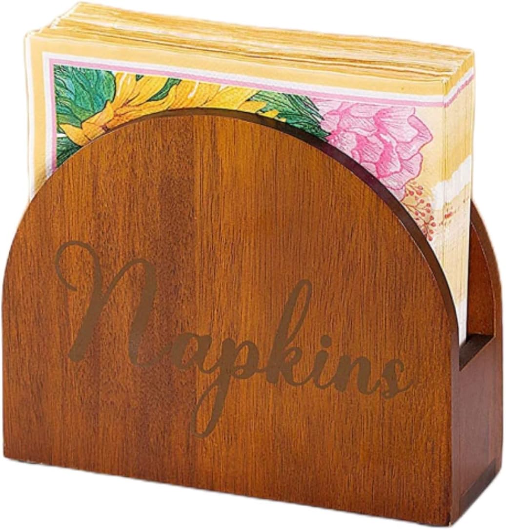 Amazon.com: NHKRTE Napkin Holder for Table, Acacia Wooden Napkin ...