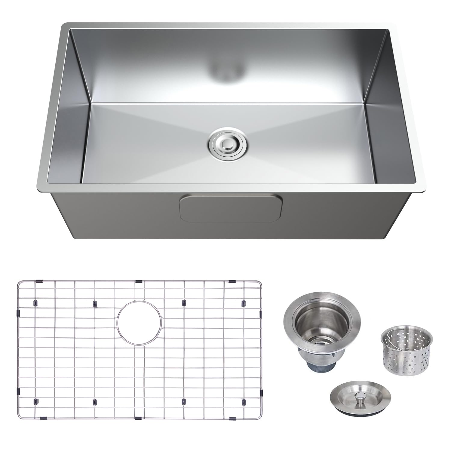 SATICO Kitchen Sink Single Bowl Undermount Sink 32 Inch