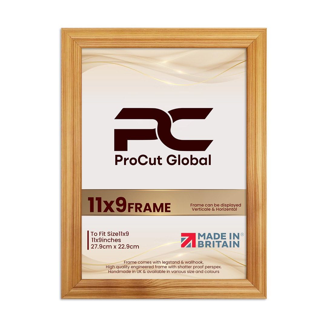 Procut Global Classic Country Pine Picture Frames For Photos - 11x9"