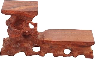 Rosewood Wooden Display Base Carved Wood Stand for Teapots Statues Flower Vases Stable Seamless Design for Home Retail Museum Use Display Riser
