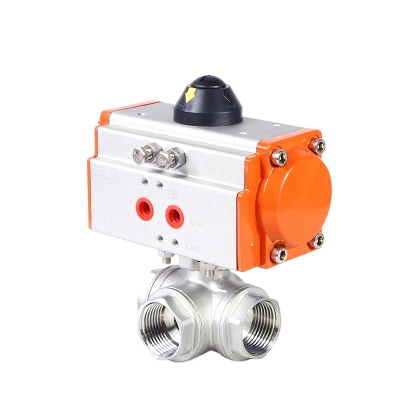 Vanne à boisseau sphérique pneumatique 3/8 inox pour automatisme industriel