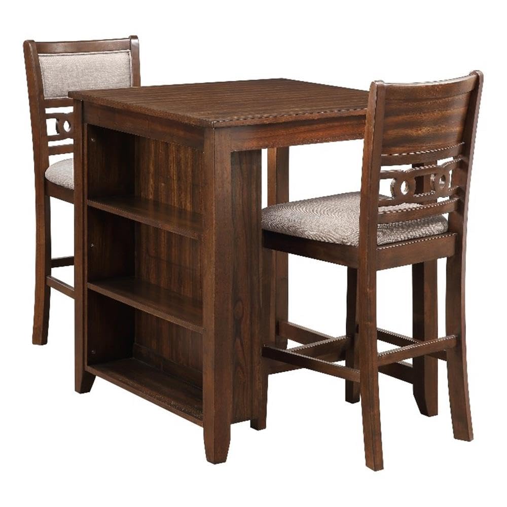 New Classic Furniture Gia Counter Table with Two Dining Chairs
