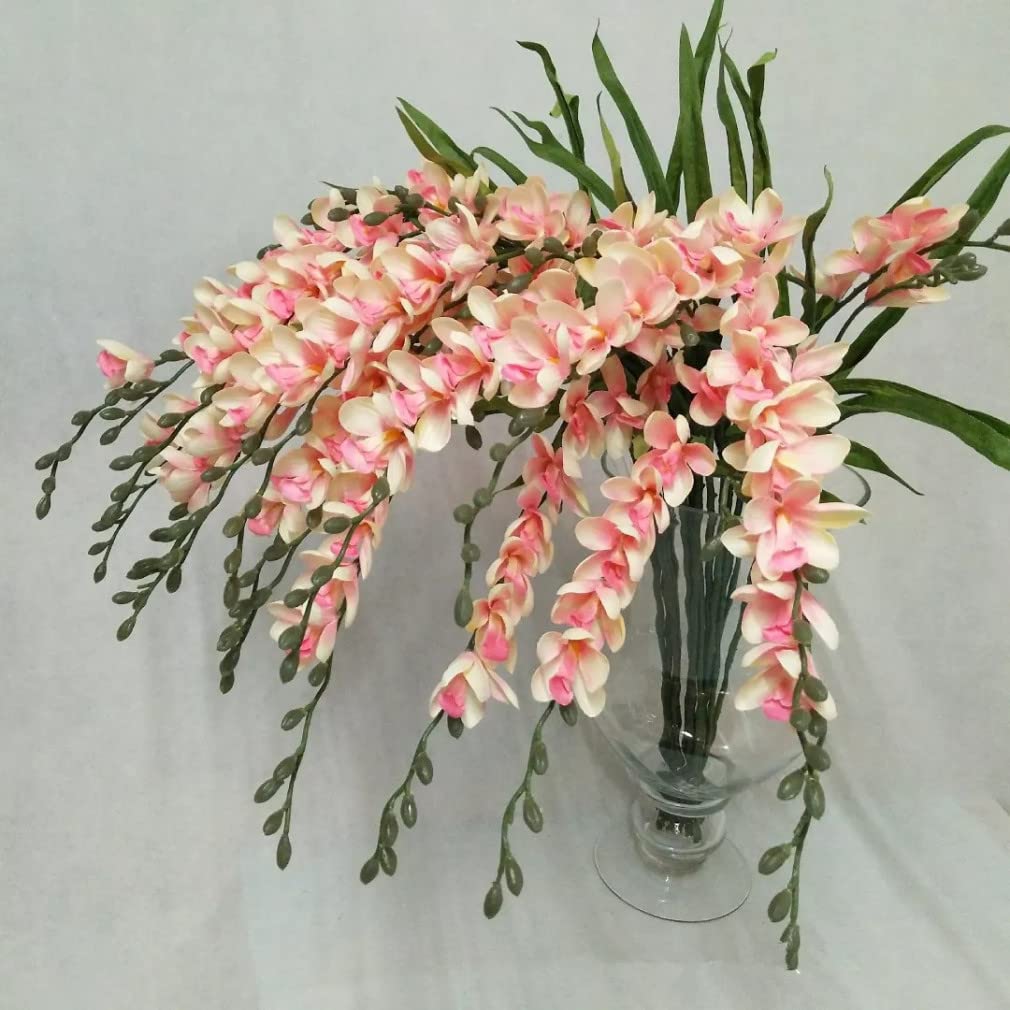 10 Teile/los Großhandel Cymbidium Orchidee künstliche Seide blüht nach Hause rosa Zimmer Dekor Hochzeit Fotografie Requisiten Geschenk für Freundin