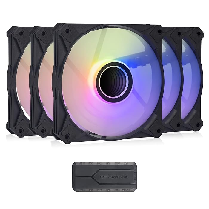 Buy darkflash INF8 5 Pack Black 120mm ARGB PWM Case Fans with