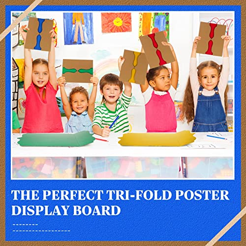 Image of Censen 30 Pcs Trifold Display Board Bulk 12 x 20 Inch Small Colorful Trifold Poster Board Presentation Boards Corrugated Poster Project Boards for Photo Collage Craft Displays Back to School Supplies