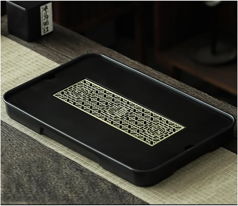 Tea Tray Tea Tray Household Tea Set Tray Drain Simple Ceramic Drain Water Storage Tea Set Tea Trays(C)