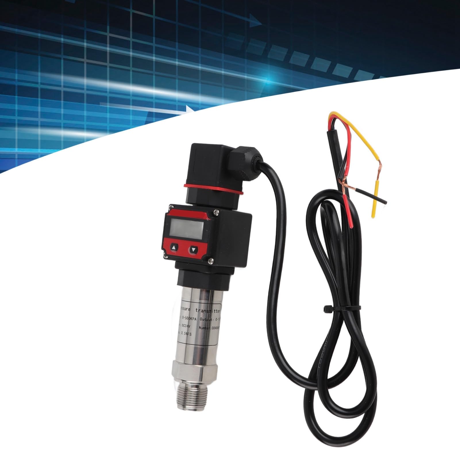 DC24V Piezoelektrischer Drucksensor 0-10V Ausgang, Silizium-Diffusionsdrucktransmitter 0-500KPa / 0-600KPa / 0-700KPa / 0-800KPa für Industrielle Überwachung (0–500 kPa)