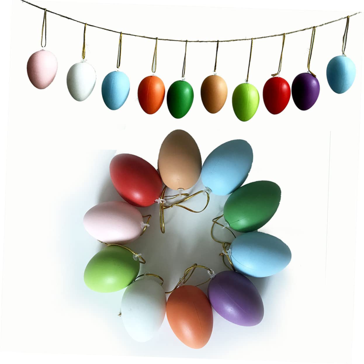 Alipis 72 Pz decorare le uova di pasqua - Decorazione pasquale - Decorazione casa giocattoli per bambini ripieno di cesto pasquale Decorazioni pasquali ciondolo uova di Pasqua