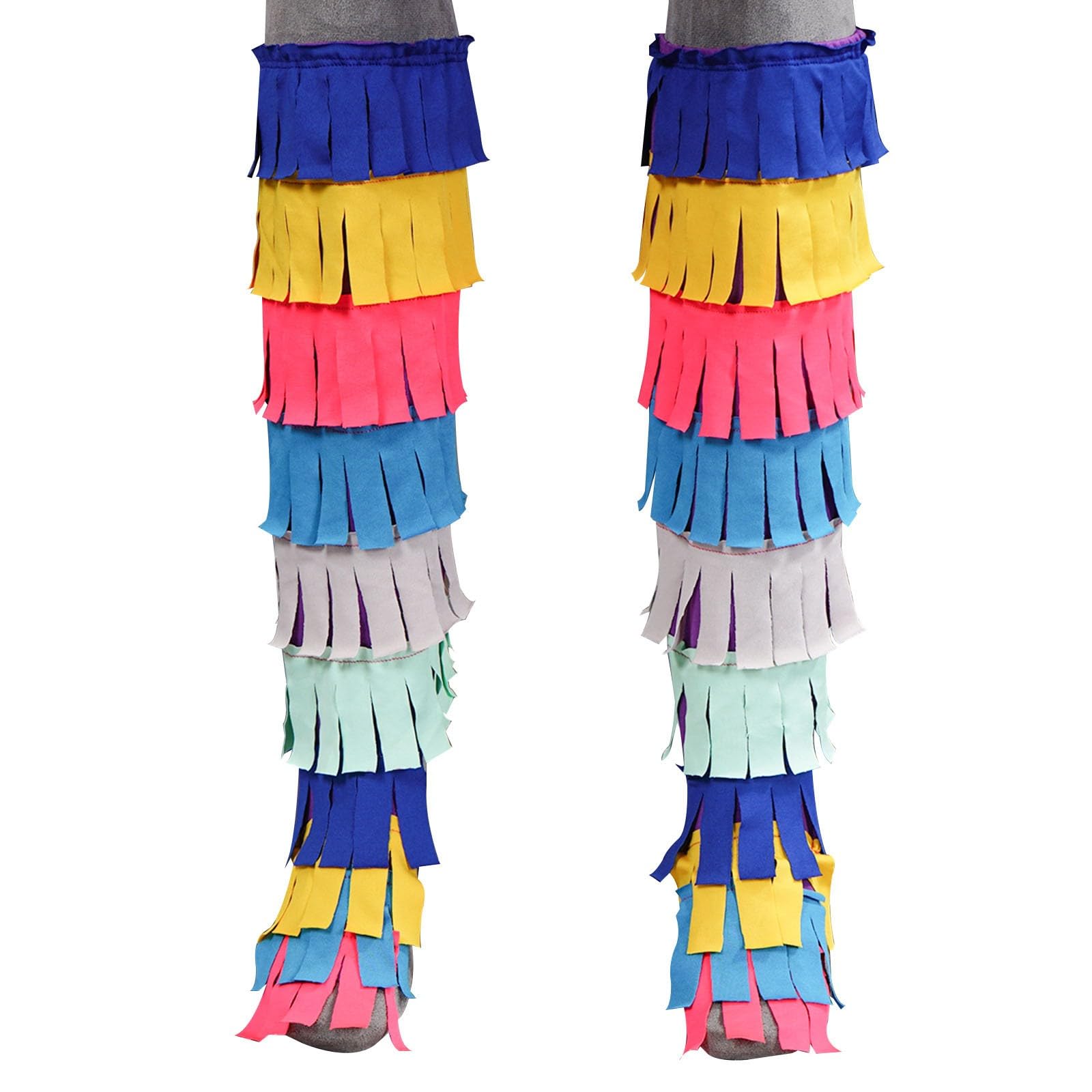 Karneval Kostüm Damen Und Herren Piñata Overall Stulpen Mehrfarbiger Beinstulpen Lustiges Fiesta Outfit Halloween Cosplay Unisex Einteiler Faschingskostüm