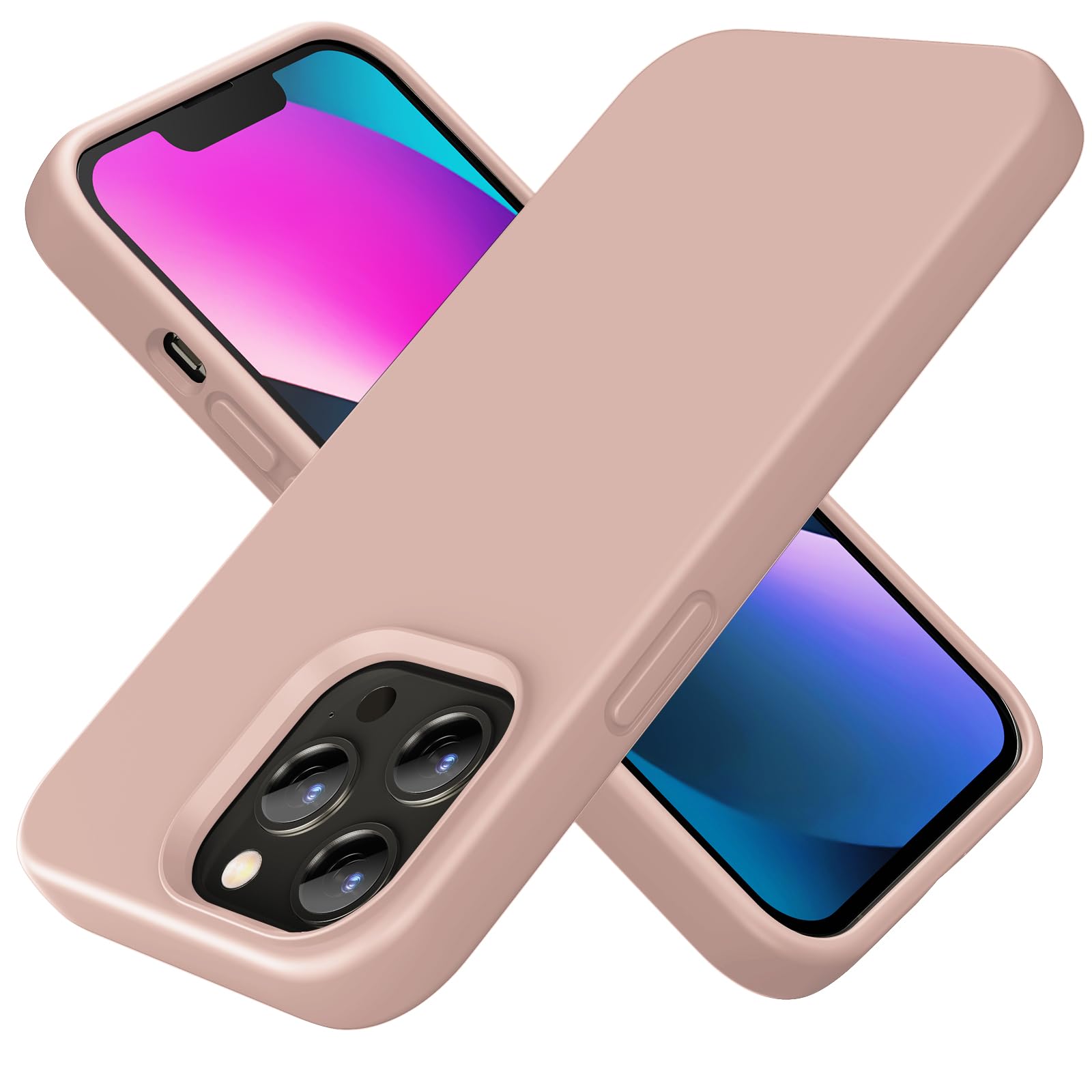TIIXXE Silicone Case Compatible with iPhone 13 PRO Case Soft Ultra Slim Protective Shockproof Liquid Silicone Phone Case,Anti-Scratch Microfiber Lining