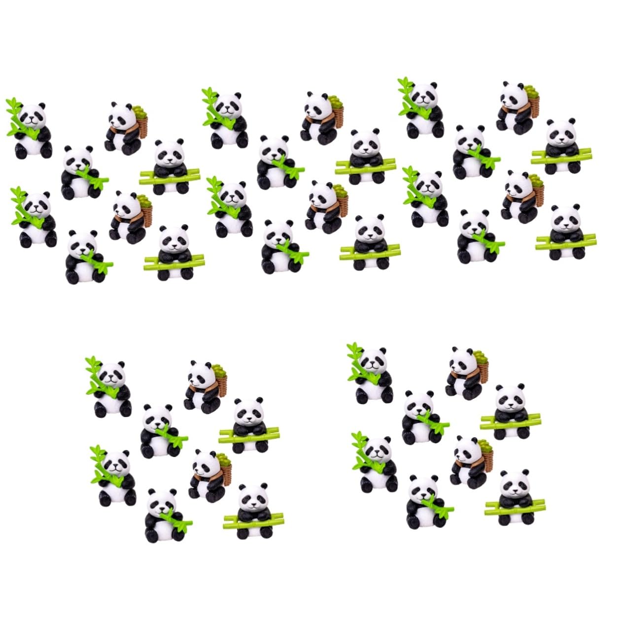 Figurines de panda UPKOCH pour décoration de jardin extérieur | Lot de 40 pièces