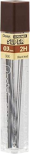 Miniatura 2 de Pentel Super Hi-Polymer - Recambio de plomo 0012in extrafino 2H 12 piezastubo caja de 12 300-2H