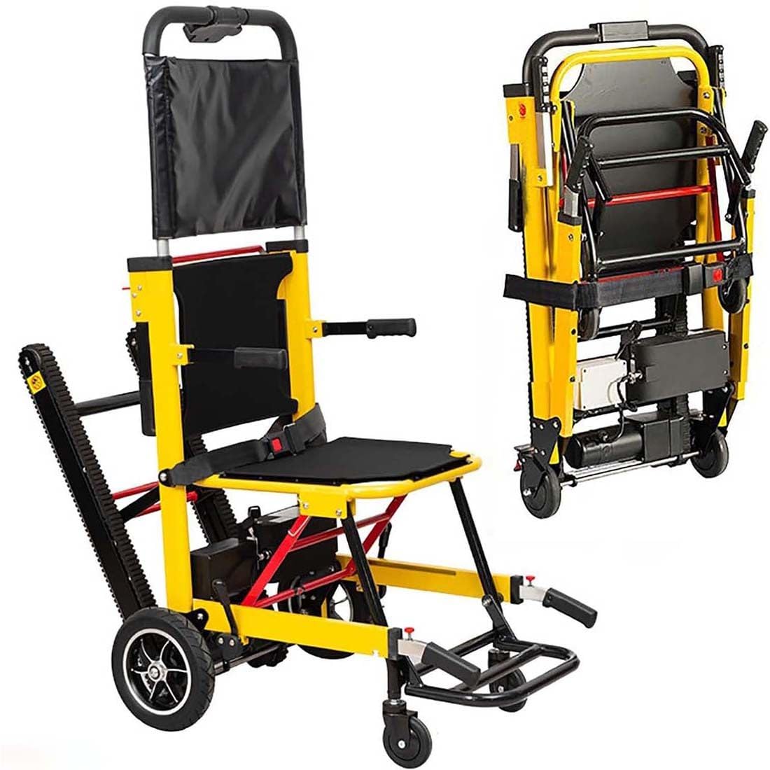 Silla De Ruedas Eléctrica con Orugas para Subir Escaleras, Plegable Y Portátil; Capacidad 172 Kg (380 LB); para Personas Mayores, Viajes Y Uso Diario