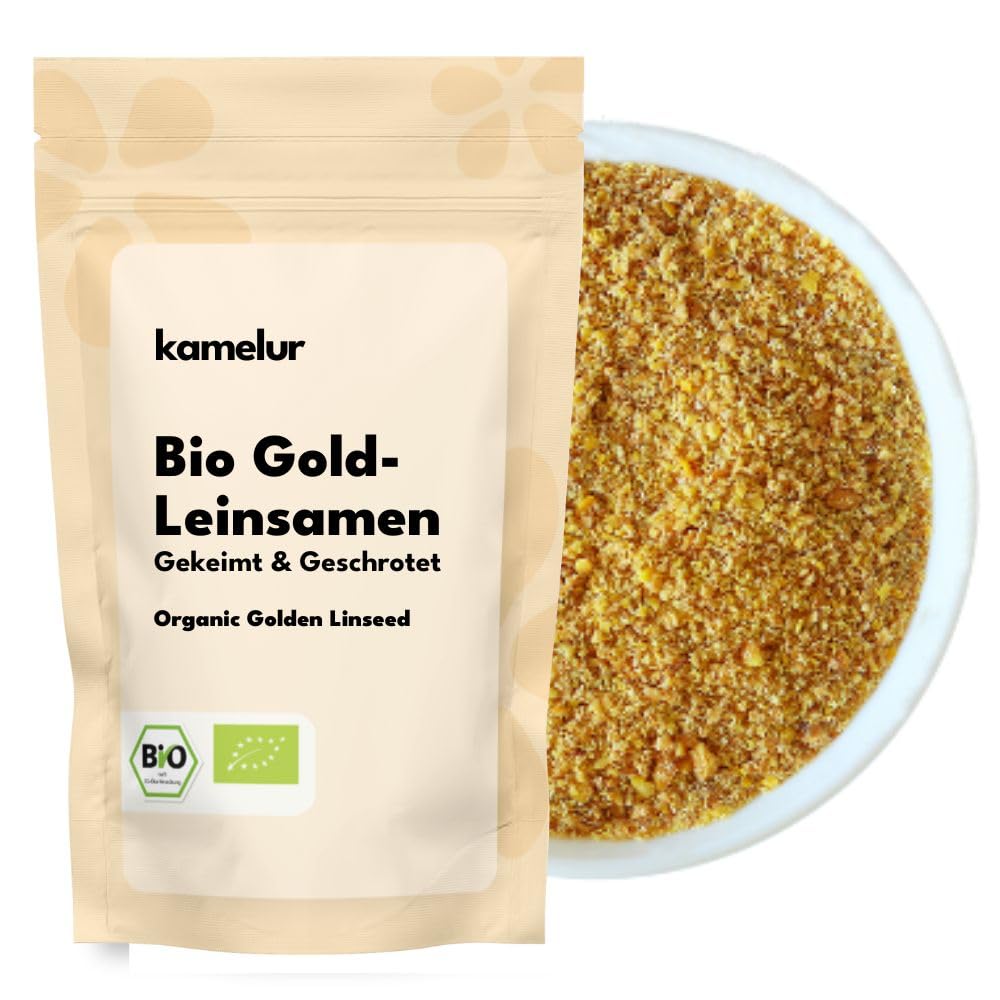 Kamelur BIO Goldleinsamen gekeimt & geschrotet 2,5kg - ohne Zusätze - aus kontrolliert biologischem Anbau