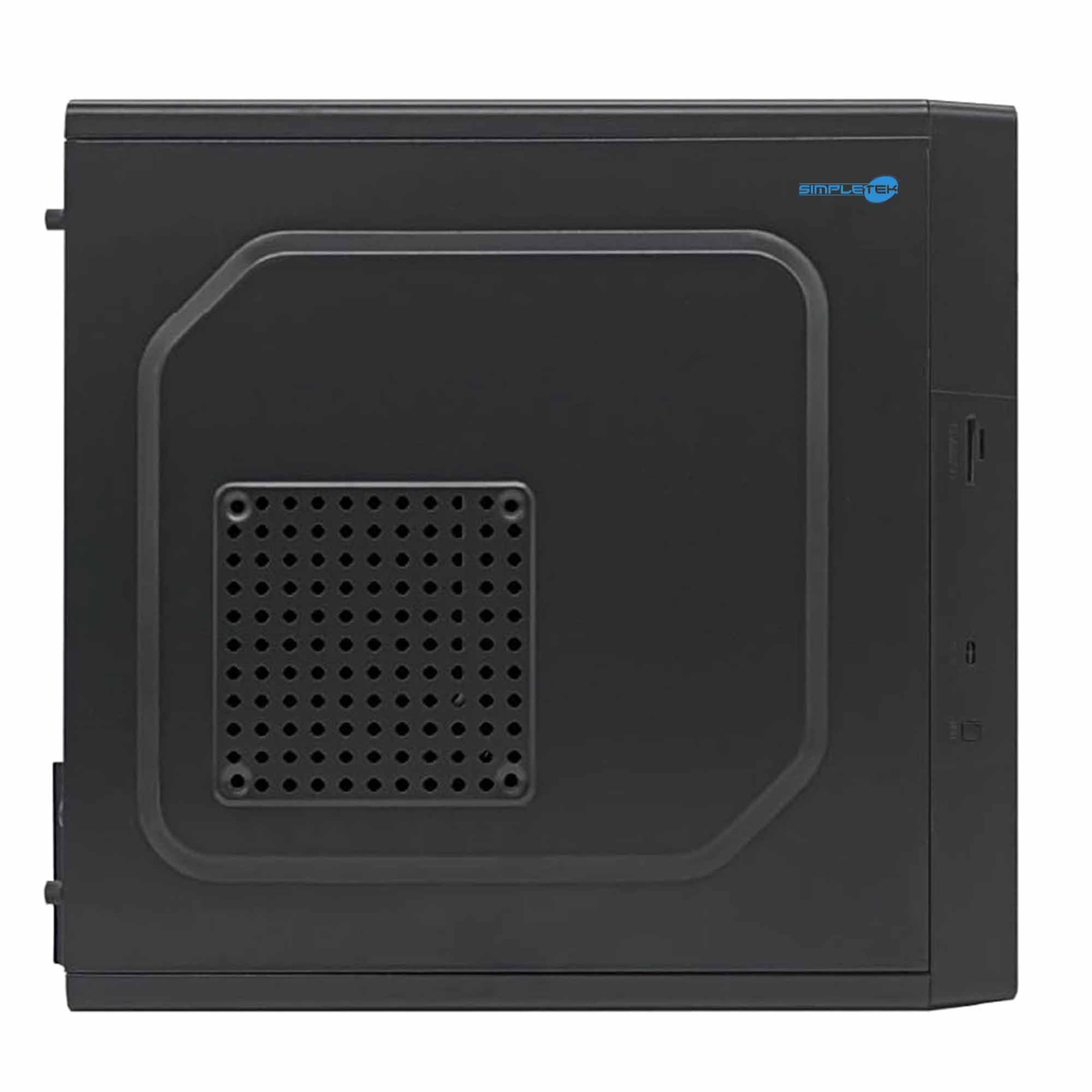 SIMPLETEK - Case Telaio Nero - Compatibile con Nuwo Itak I603 | Micro-ATX Mini-ITX - 1x 5.25" - 1x 3.5" - 2x 2.5" - PCIe | Alimentatore ATX 240W