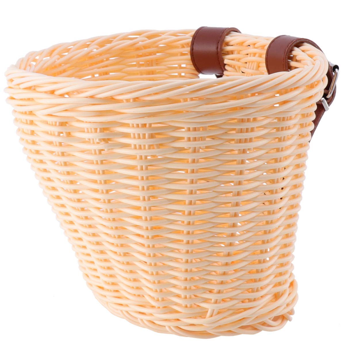 Cestino Anteriore In Rattan VOSAREA Per Bici Bambini - Beige, Vimini, Dimensioni 19x18x15 Cm - 3