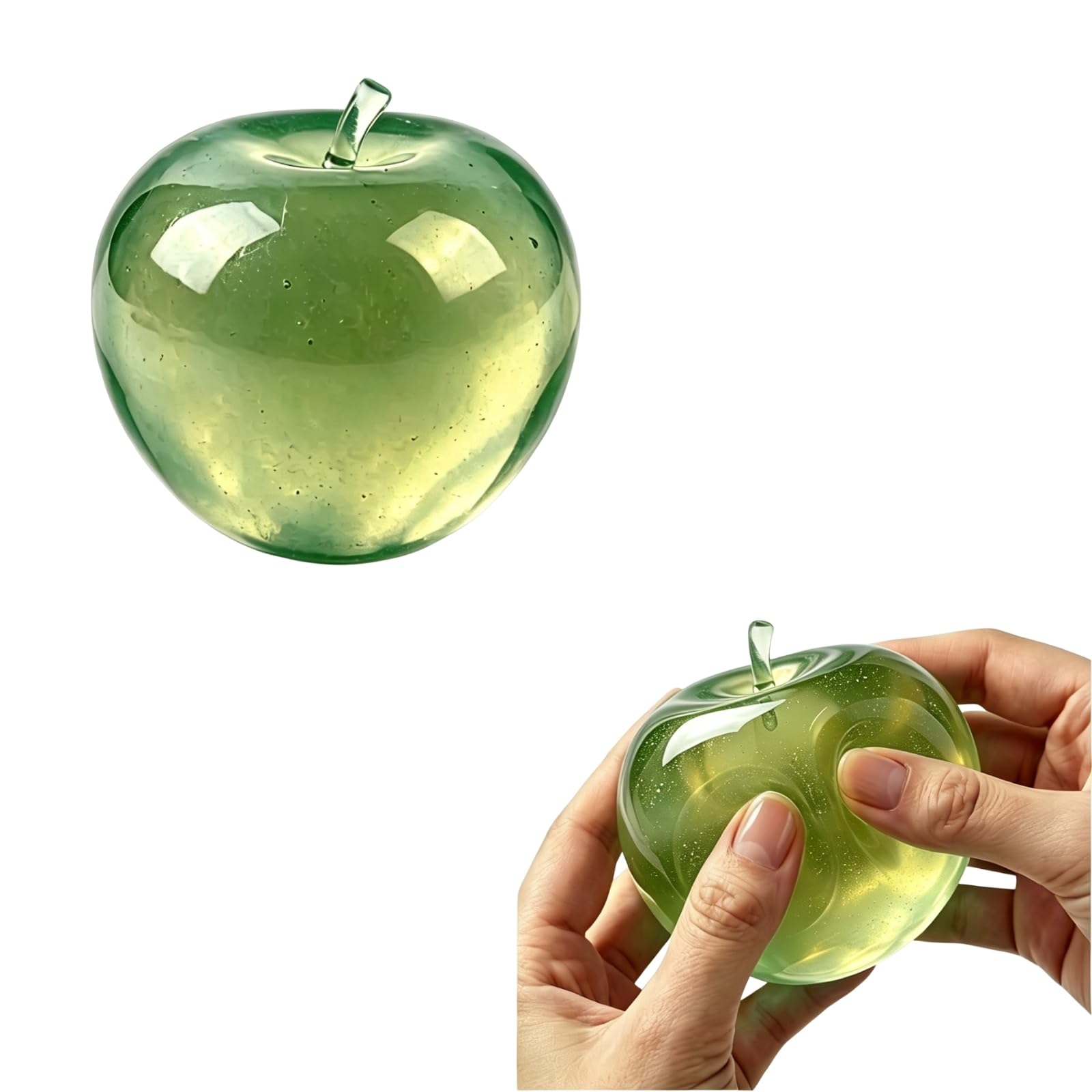Green Apple Squishy Stress Ball Soft Squeeze Fidget Toy Anxiety Relief Toy — image 1