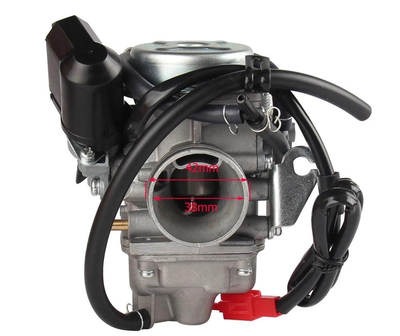 Carburador Del Motor PD24J Para ATV Go Kart Scooter 125cc PD24J Piezas Motocicleta Carburador 24 MM Para GY6 Con Colector Admisión 125cc 150cc Carb Carburetor (Size : SET)